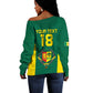 Senegal Football Custom Off Shoulder Sweater Pride of African Champions