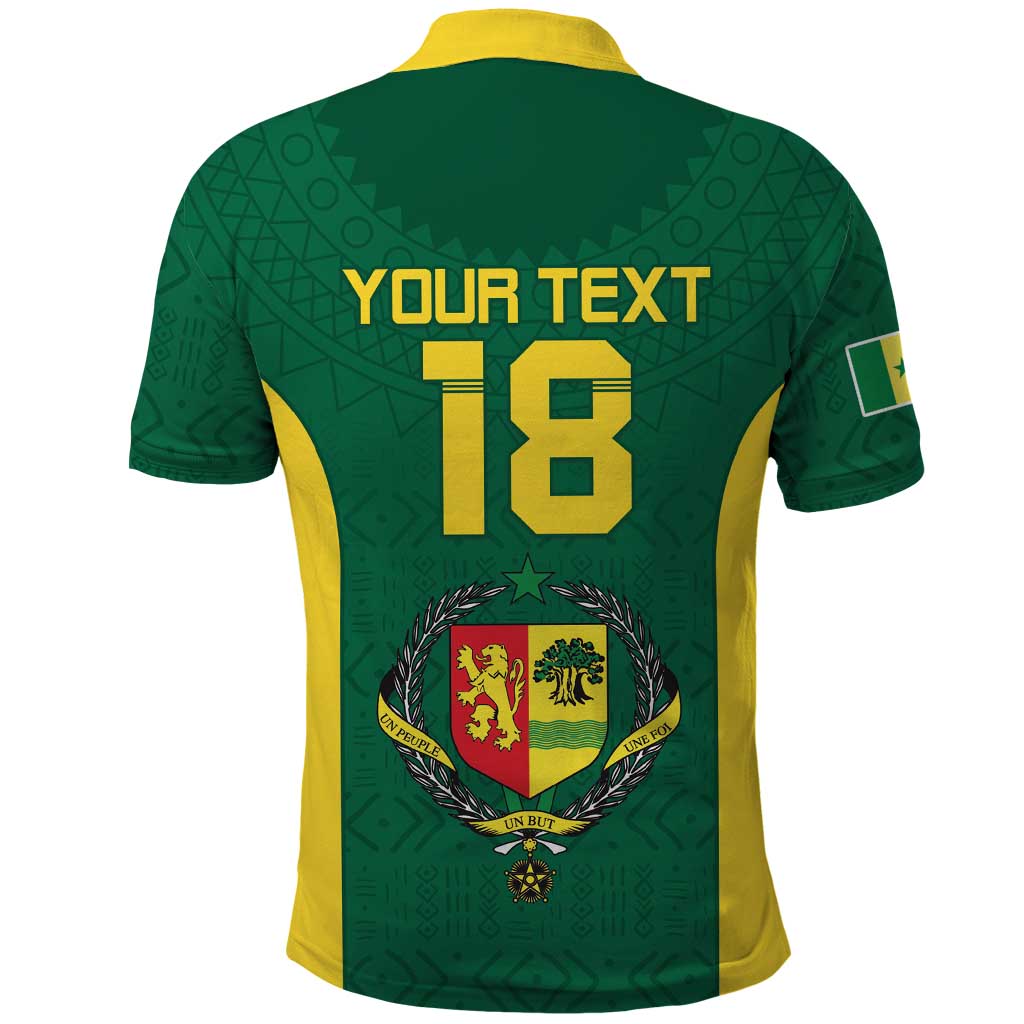 Senegal Football Custom Polo Shirt Pride of African Champions