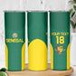 Senegal Football Custom Skinny Tumbler Pride of African Champions