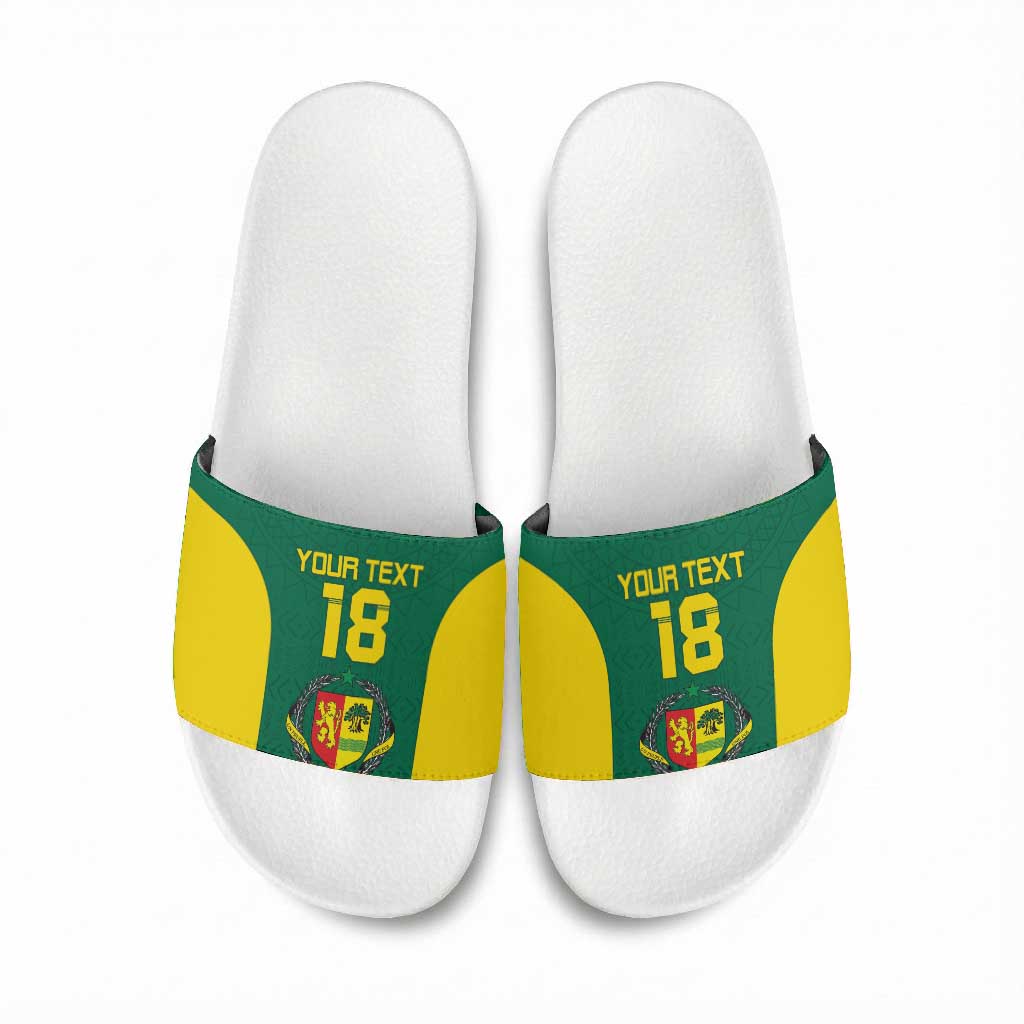 Senegal Football Custom Slide Sandals Pride of African Champions