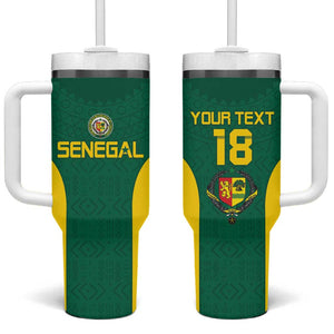 Senegal Football Custom Tumbler With Handle Pride of African Champions