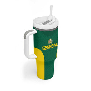 Senegal Football Custom Tumbler With Handle Pride of African Champions