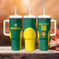 Senegal Football Custom Tumbler With Handle Pride of African Champions