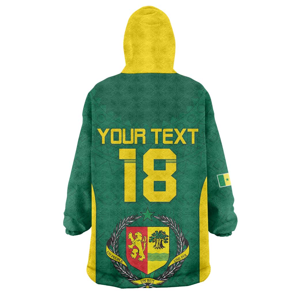 Senegal Football Custom Wearable Blanket Hoodie Pride of African Champions