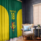 Senegal Football Custom Window Curtain Pride of African Champions