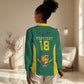 Senegal Football Custom Women Casual Shirt Pride of African Champions