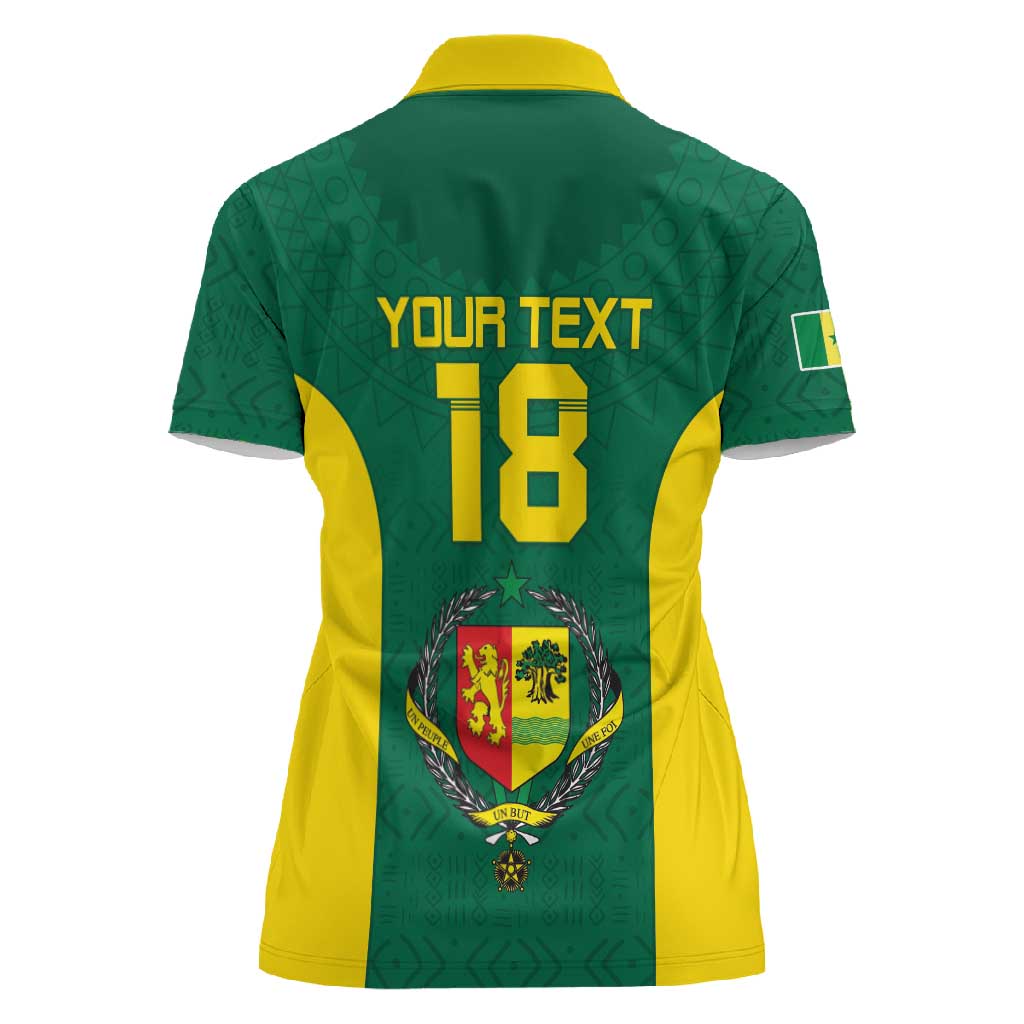 Senegal Football Custom Women Polo Shirt Pride of African Champions