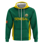 Senegal Football Custom Zip Hoodie Pride of African Champions