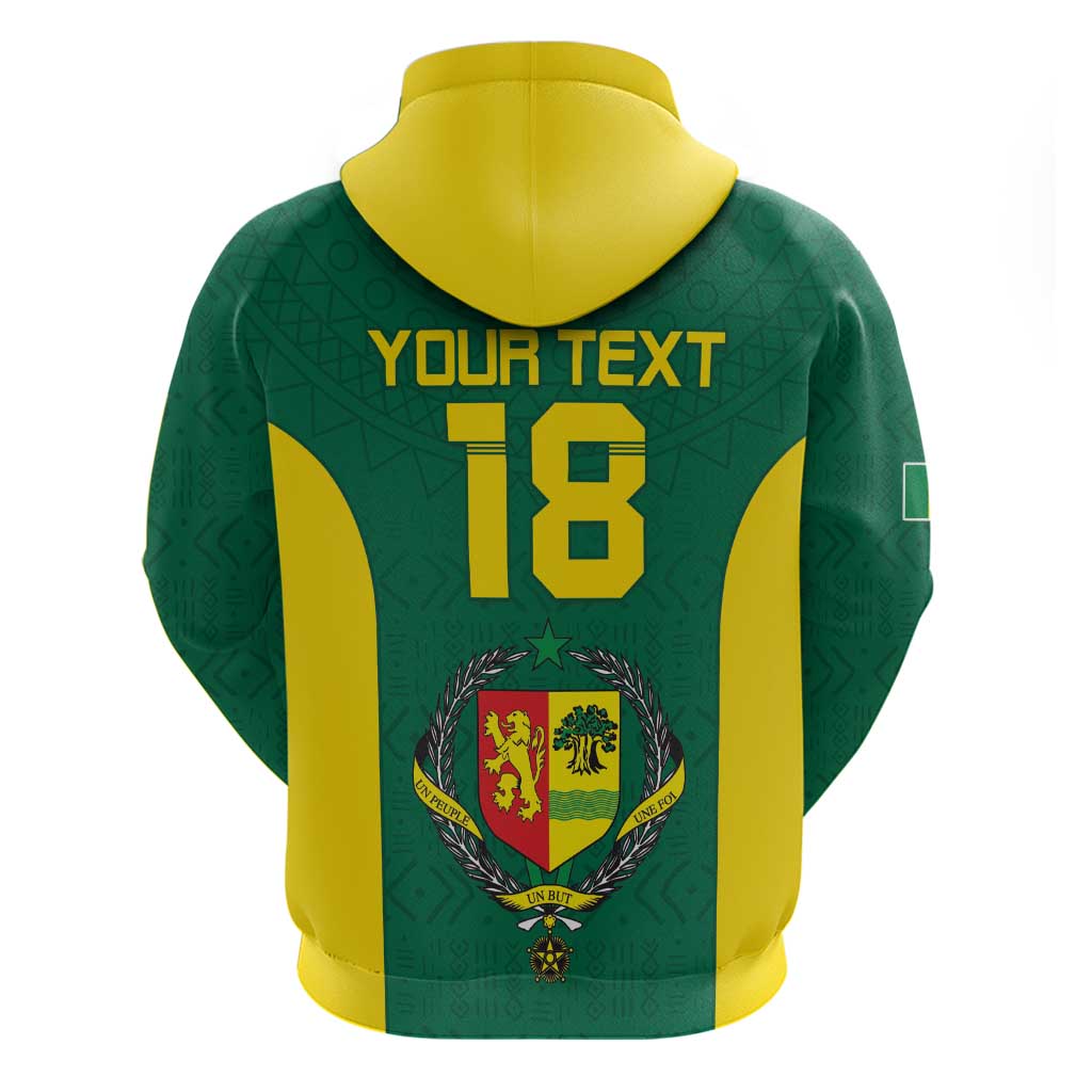 Senegal Football Custom Zip Hoodie Pride of African Champions