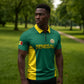 Senegal Football Custom Zipper Polo Shirt Pride of African Champions