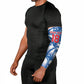Custom Football Cape Verde Blue Sharks Arm Sleeves Rise Again Island
