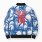 Custom Football Cape Verde Blue Sharks Bomber Puffer Jacket Rise Again Island