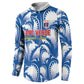 Custom Football Cape Verde Blue Sharks Button Sweatshirt Rise Again Island