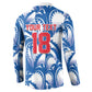 Custom Football Cape Verde Blue Sharks Button Sweatshirt Rise Again Island