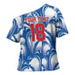 Custom Football Cape Verde Blue Sharks Cross Shoulder Shirt Rise Again Island
