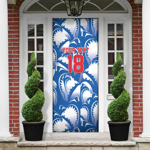 Custom Football Cape Verde Blue Sharks Door Cover Rise Again Island