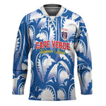 Custom Football Cape Verde Blue Sharks Hockey Jersey Rise Again Island
