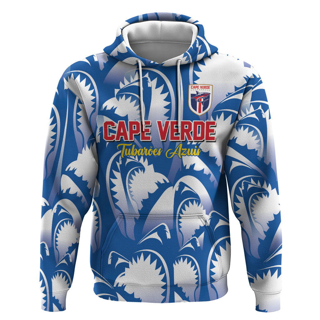 Custom Football Cape Verde Blue Sharks Hoodie Rise Again Island