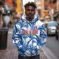 Custom Football Cape Verde Blue Sharks Hoodie Rise Again Island