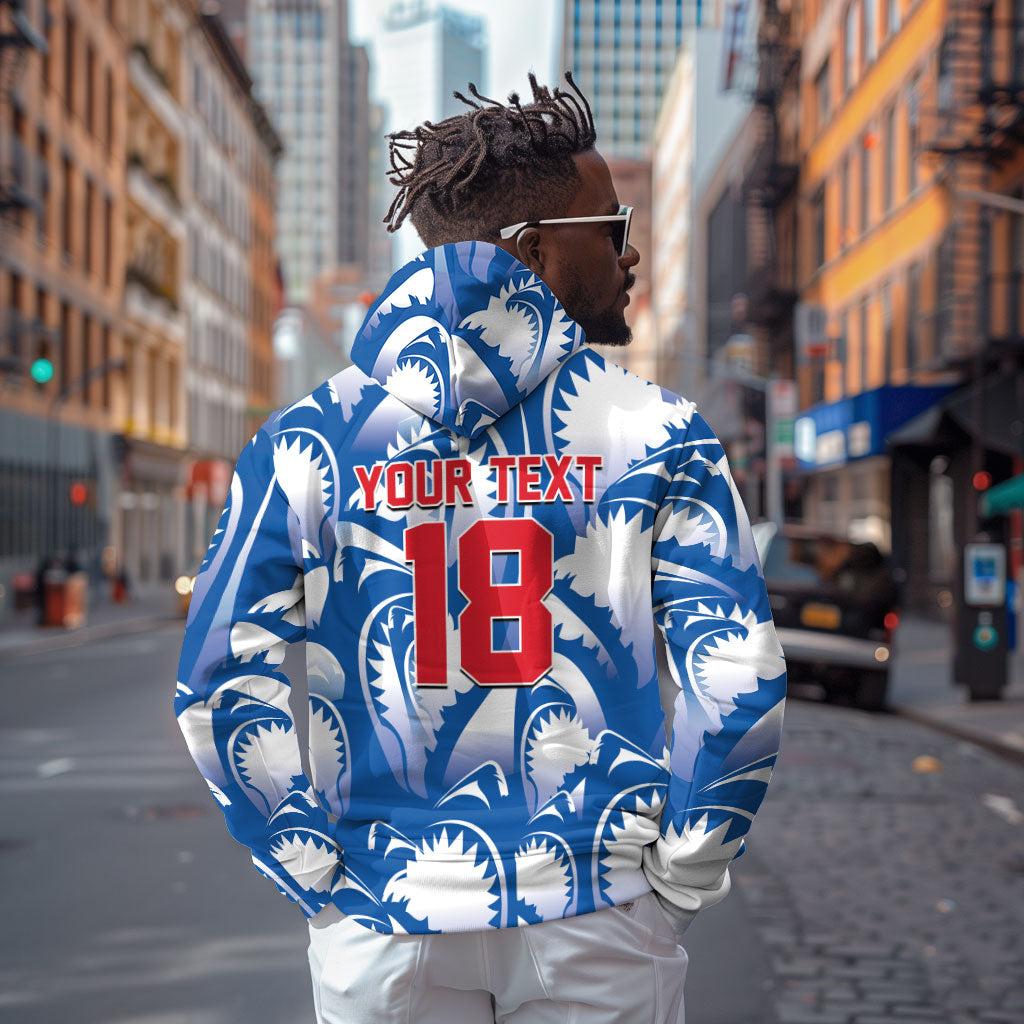Custom Football Cape Verde Blue Sharks Hoodie Rise Again Island