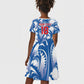 Custom Football Cape Verde Blue Sharks Kid Short Sleeve Dress Rise Again Island