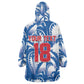 Custom Football Cape Verde Blue Sharks Kid Wearable Blanket Hoodie Rise Again Island
