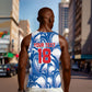 Custom Football Cape Verde Blue Sharks Men Tank Top Rise Again Island