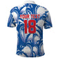 Custom Football Cape Verde Blue Sharks Polo Shirt Rise Again Island