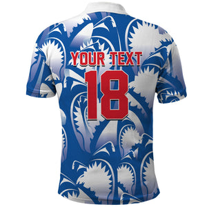 Custom Football Cape Verde Blue Sharks Polo Shirt Rise Again Island