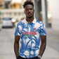 Custom Football Cape Verde Blue Sharks Polo Shirt Rise Again Island
