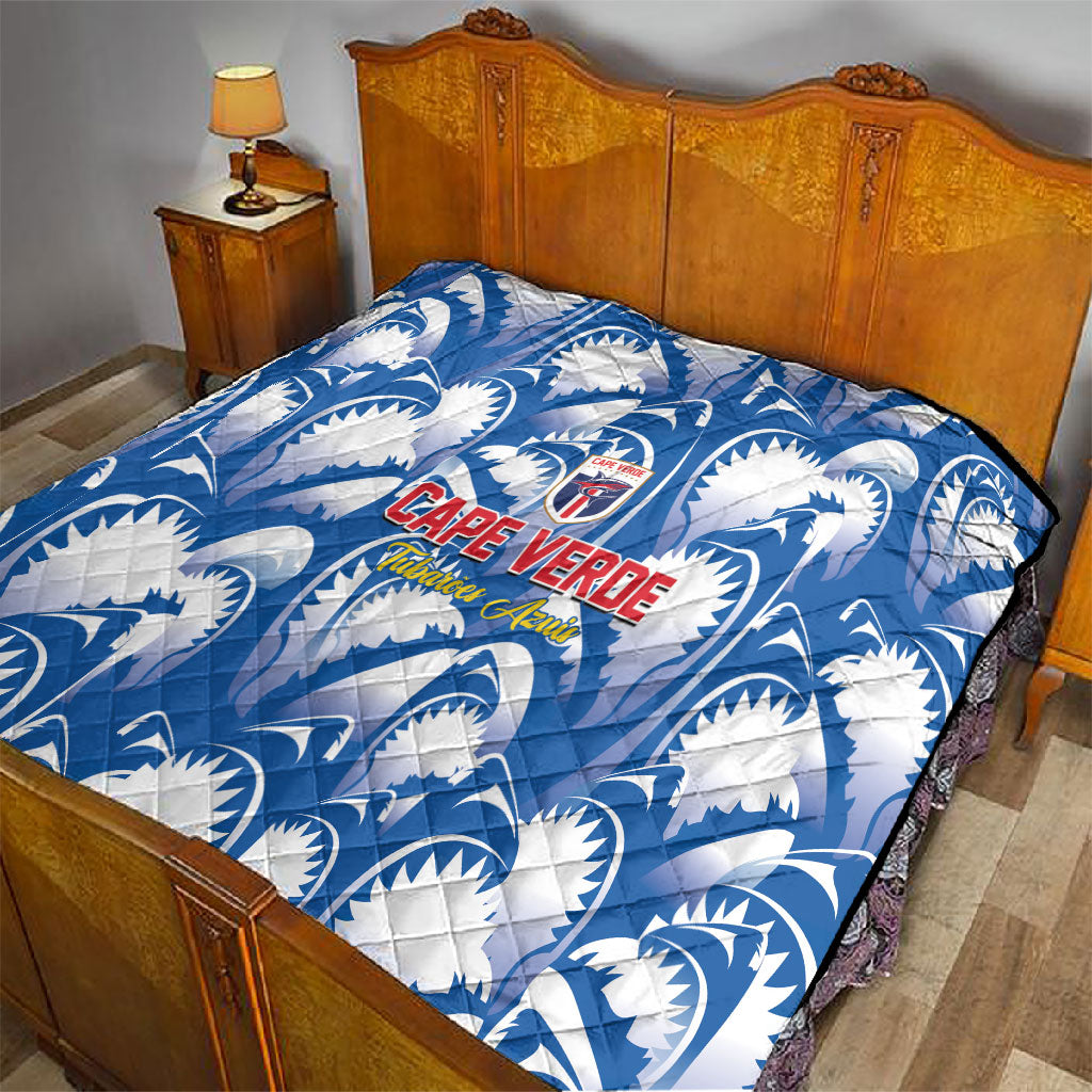 Football Cape Verde Blue Sharks Quilt Rise Again Island