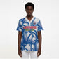 Custom Football Cape Verde Blue Sharks Scrub Top Rise Again Island