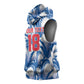 Custom Football Cape Verde Blue Sharks Sleeveless Hoodie Rise Again Island
