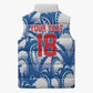 Custom Football Cape Verde Blue Sharks Sleeveless Puffer Jacket Rise Again Island