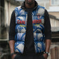 Custom Football Cape Verde Blue Sharks Sleeveless Puffer Jacket Rise Again Island
