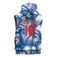 Custom Football Cape Verde Blue Sharks Sleeveless Zip Hoodie Rise Again Island