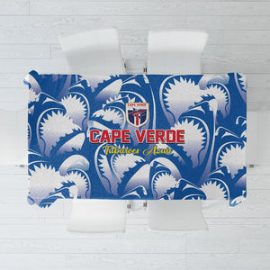 Football Cape Verde Blue Sharks Tablecloth Rise Again Island