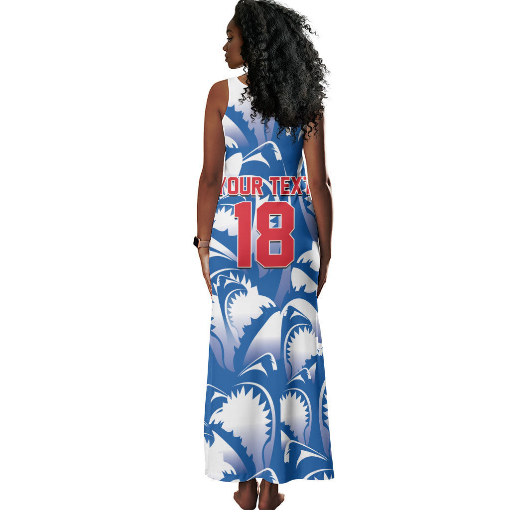 Custom Football Cape Verde Blue Sharks Tank Maxi Dress Rise Again Island