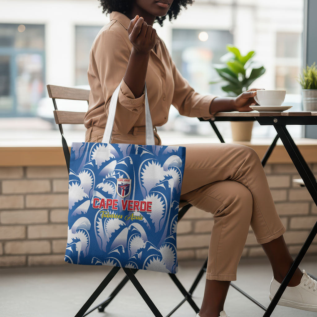 Football Cape Verde Blue Sharks Tote Bag Rise Again Island