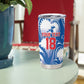 Custom Football Cape Verde Blue Sharks Tumbler Cup Rise Again Island