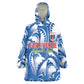 Custom Football Cape Verde Blue Sharks Wearable Blanket Hoodie Rise Again Island
