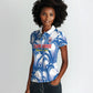 Custom Football Cape Verde Blue Sharks Women Polo Shirt Rise Again Island