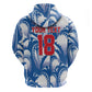Custom Football Cape Verde Blue Sharks Zip Hoodie Rise Again Island