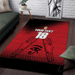 Custom Egypt Football Area Rug The Pharaohs Eye of Horus