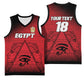 Custom Egypt Football Basketball Jersey The Pharaohs Eye of Horus