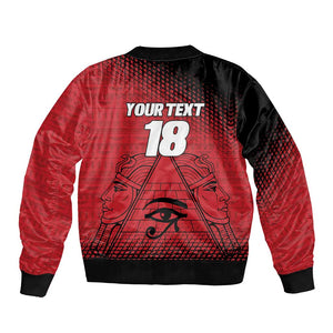 Custom Egypt Football Bomber Jacket The Pharaohs Eye of Horus