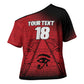 Custom Egypt Football Cross Shoulder Shirt The Pharaohs Eye of Horus
