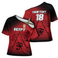 Custom Egypt Football Cross Shoulder Shirt The Pharaohs Eye of Horus