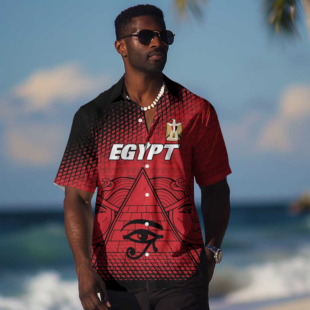 Custom Egypt Football Hawaiian Shirt The Pharaohs Eye of Horus