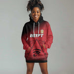 Custom Egypt Football Hoodie Dress The Pharaohs Eye of Horus